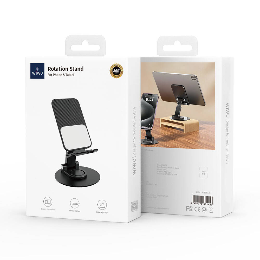 Wiwu ZM011 Taşınabilir Katlanabilir 360 Dönebilen Metal Telefon ve Tablet Standı Wiwu ZM011 Taşınabilir Katlanabilir 360 Dönebilen Metal Telefon ve Tablet Standı